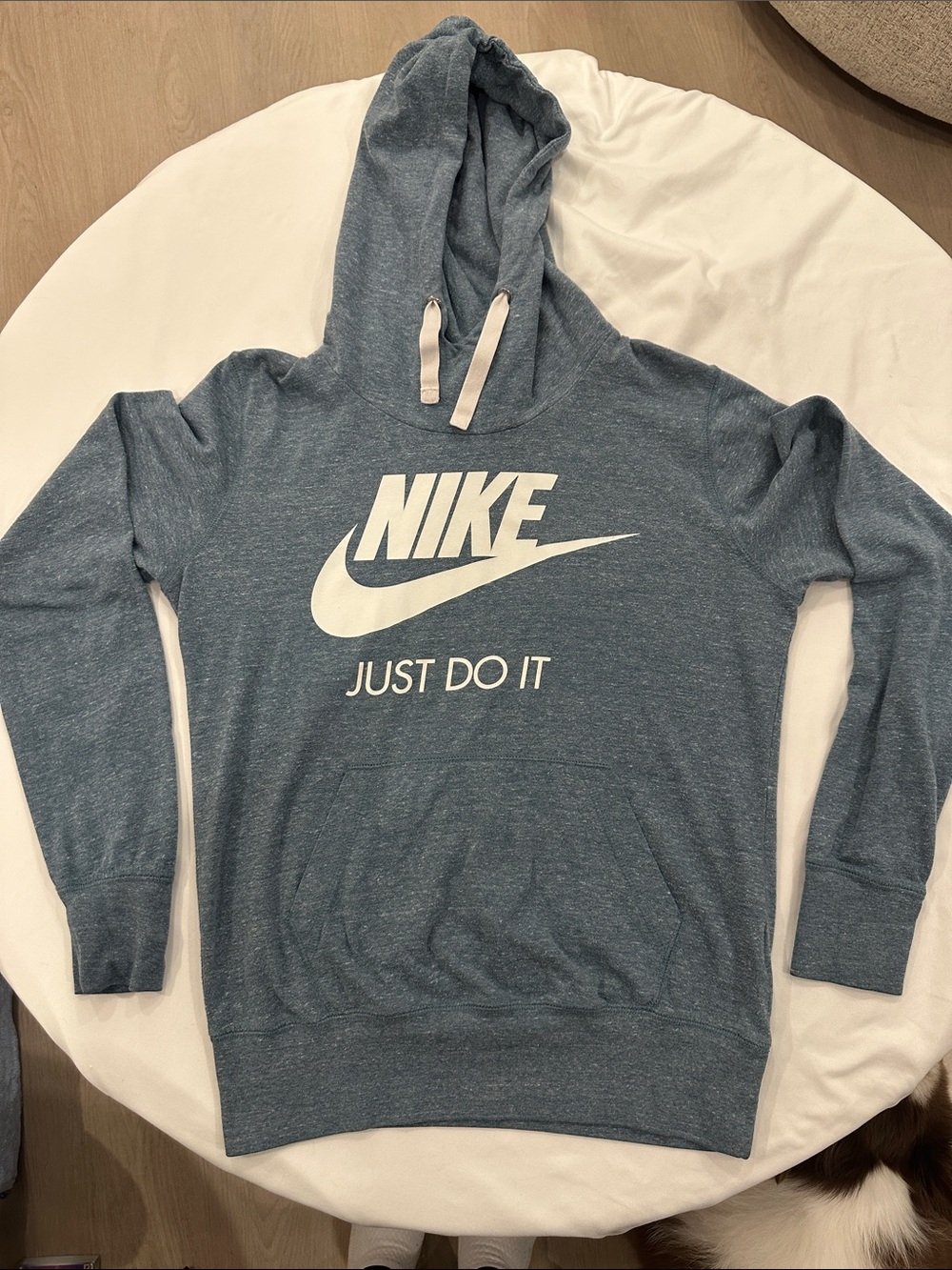 Nike Heather Blue 'Just Do It' Zip-Up Hoodie